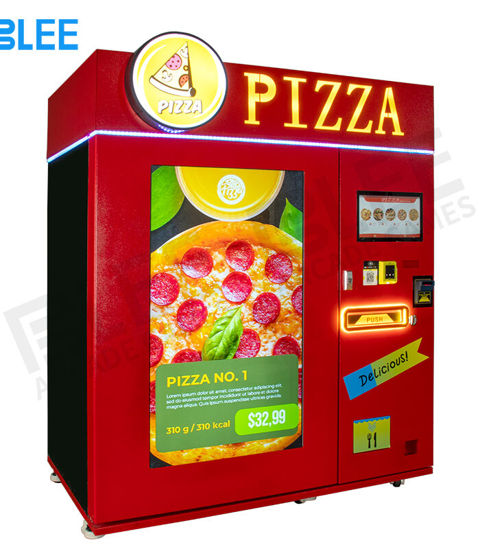 Indoor hot food frozen commercial automatic smart pizza vending machine