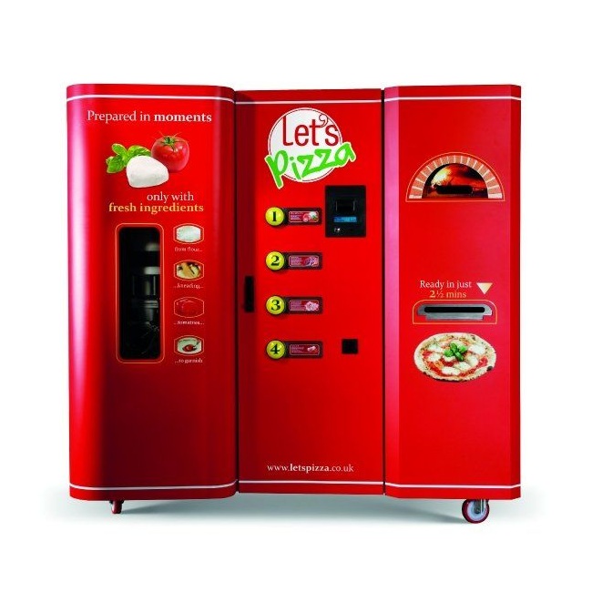 Custom pizza vending machine